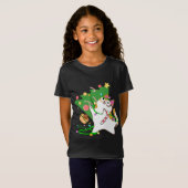 Weihnachts Cat Calico klopfen über xmas Baum kitty T-Shirt (Vorne ganz)