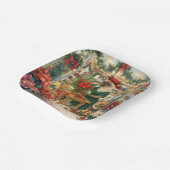 Weihnachts Cat Florist organisiert Blume Pappteller (Gewinkelt)