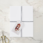 Weihnachts-Cat-Geschenketiketts Geschenkanhänger (Mit Garn)