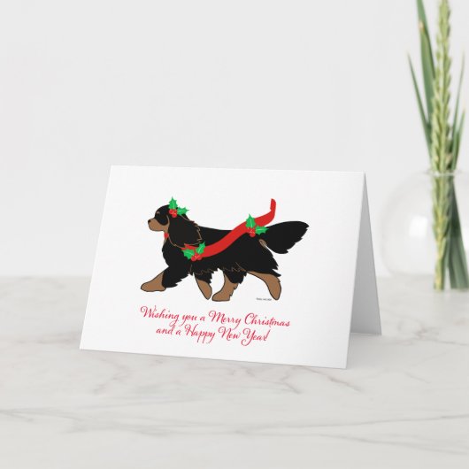 Weihnachts-Cavalier Feiertagskarte (Vorderseite)