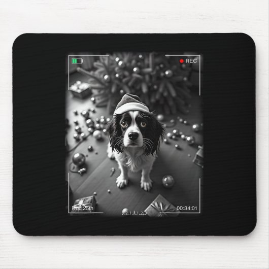 Weihnachts-Cavalier-King-Charles-Spaniel auf Mousepad (Vorne)