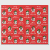 Weihnachts-Cavalier Spaniel Ornaments Geschenkpapi Geschenkpapier (Flach)