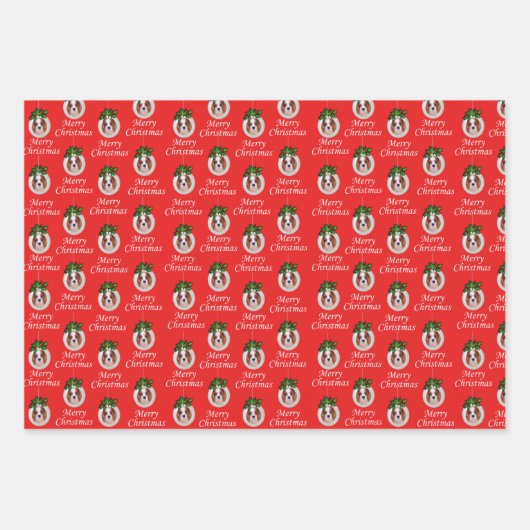 Weihnachts-Cavalier Spaniel Ornaments Geschenkpapi Geschenkpapier Set (Vorderseite 3)