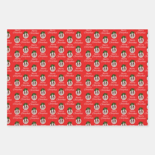 Weihnachts-Cavalier Spaniel Ornaments Geschenkpapi Geschenkpapier Set (Vorderseite 2)