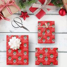 Weihnachts-Cavalier Spaniel Ornaments Geschenkpapi