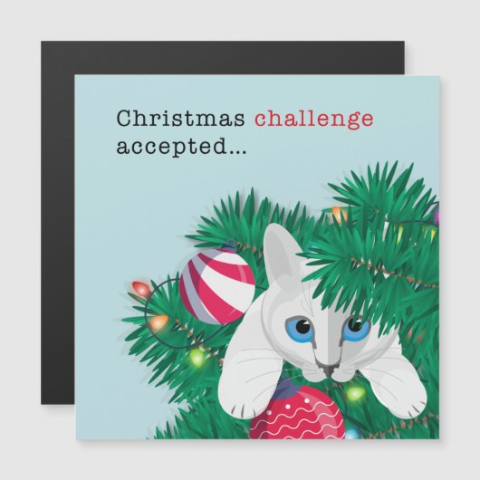 Weihnachts Challenge akzeptiert!! Magnetkarte (Vorne/Hinten)