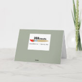 Weihnachts-Chameleon in einer Weihnachtsmannmütze Feiertagskarte (Rückseite)