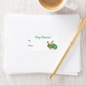 Weihnachts Chameleon Lizard Geschenk Tag Adressaufkleber (Insitu)
