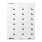 Weihnachts Chameleon Lizard Geschenk Tag Adressaufkleber (Vorne)