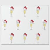 Weihnachts Champagne Lover Festlich Geschenkpapier (Flach)