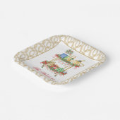 Weihnachts-Champagner-Bar Pappteller (Gewinkelt)