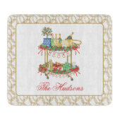 Weihnachts-Champagner-Bar Schneidebrett (Vorderseite)