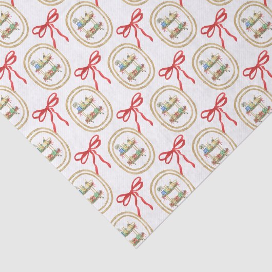 Weihnachts-Champagner-Bar Seidenpapier (Ausschnitt)