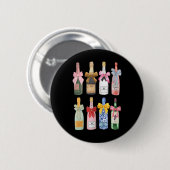Weihnachts Champagner Cool Gl Kokette Flasche Button (Vorne & Hinten)
