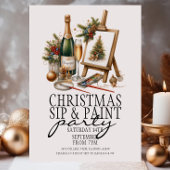 Weihnachts-Champagner-Sip und Party der Malereien Einladung