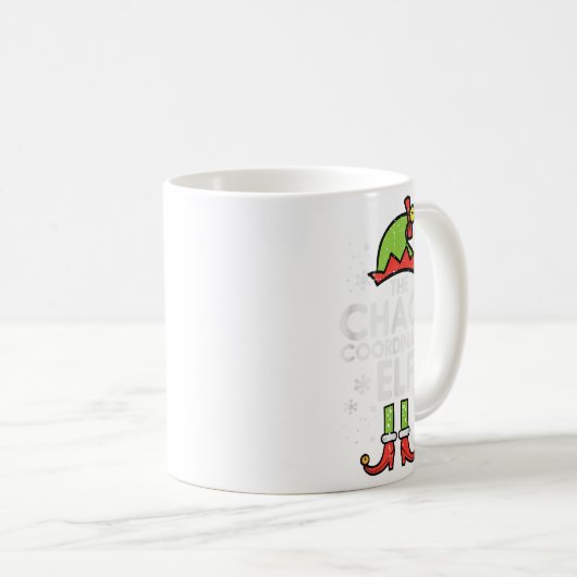 Weihnachts-Chaos-Koordinator Elf Xmas Familienspie Kaffeetasse (VorderseiteRechts)