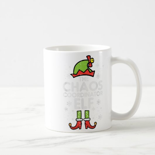 Weihnachts-Chaos-Koordinator Elf Xmas Familienspie Kaffeetasse (Rechts)
