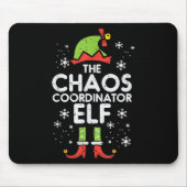 Weihnachts-Chaos-Koordinator Elf Xmas Familienspie Mousepad (Vorne)
