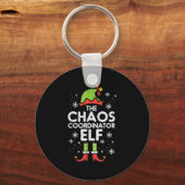 Weihnachts-Chaos-Koordinator Elf Xmas Familienspie Schlüsselanhänger (Vorderseite)