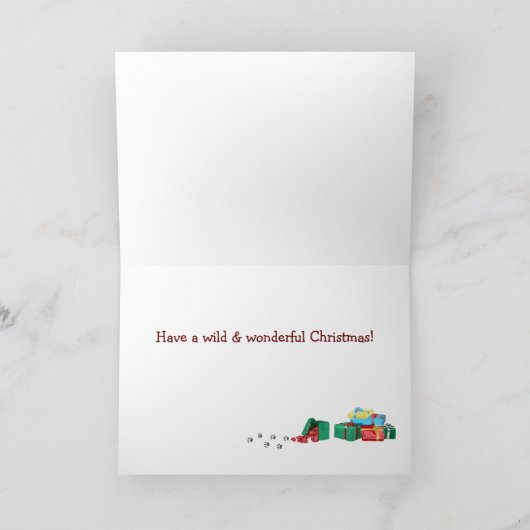 Weihnachts-Chaos-Sammlung: Leopard Dankeskarte (Innenseite)