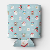 Weihnachts-Charakterköpfe: Feierliche Wrap Dosenkühler (Rückseite)