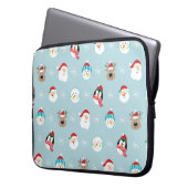 Weihnachts-Charakterköpfe: Feierliche Wrap Laptopschutzhülle (Vorderseite Links)