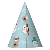 Weihnachts-Charakterköpfe: Feierliche Wrap Partyhütchen (Rückseite)