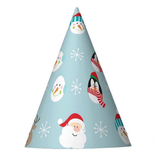 Weihnachts-Charakterköpfe: Feierliche Wrap Partyhütchen (Vorderseite)