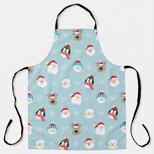 Weihnachts-Charakterköpfe: Feierliche Wrap Schürze (Vorderseite)