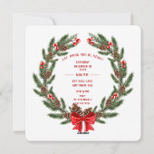 Weihnachts-Charcuterie und Party Einladung Wein (Rückseite)