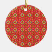 Weihnachts-Charm Muster 01 - Personalisiert Keramik Ornament (Vorne)