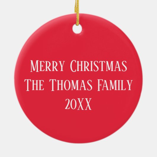 Weihnachts-Charm Muster 01 - Personalisiert Keramik Ornament (Hinten)