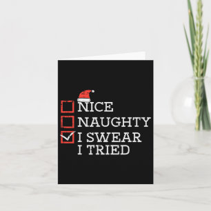 Weihnachts Checkliste Nice Naughty I Triests Weihn Karte