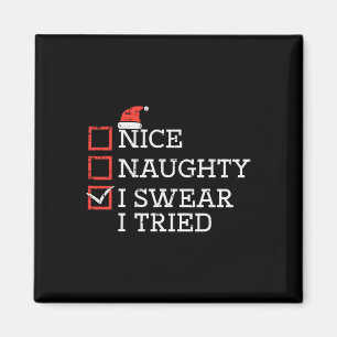 Weihnachts Checkliste Nice Naughty I Triests Weihn Magnet