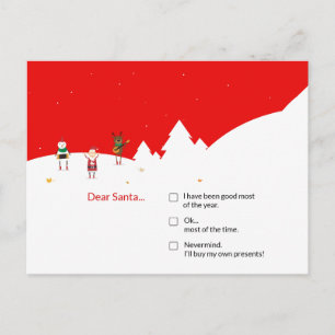 Weihnachts-Checkliste tMaple Leaf Kanada EDITIERBA Postkarte
