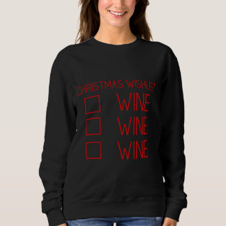 Weihnachts-Checkliste Wein Sweatshirt