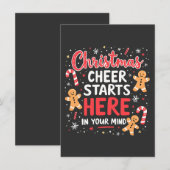 Weihnachts-Cheer beginnt hier psychische Gesundhei Einladung (Vorne/Hinten)