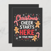 Weihnachts-Cheer beginnt hier psychische Gesundhei Save The Date (Vorne/Hinten)