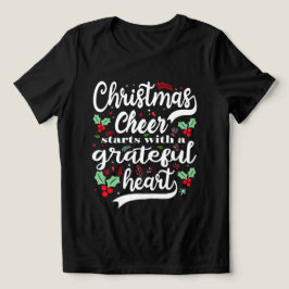 Weihnachts-Cheer beginnt mit einem Dankbaren. Tri-Blend Shirt