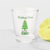 Weihnachts-Cheer beginnt mit Tequila Funny Holiday Schnapsglas (Vorderseite)