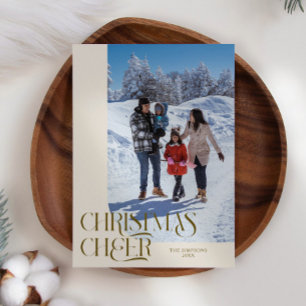 Weihnachts-Cheer Elegantes Cream Weihnachtsfest Fo Feiertagskarte
