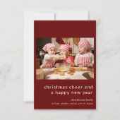 Weihnachts-Cheer Frohes Neujahrskarte Einladung (Vorderseite)