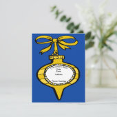 Weihnachts-Cheer Gold-Ornament Einladungskarte Einladung (Stehend Vorderseite)