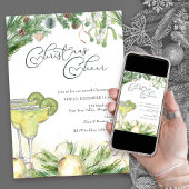Weihnachts-Cheer Margaritas und Mistletoe-Party Einladung