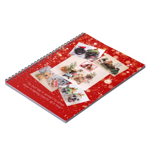 Weihnachts-Cheer-Mops Notizblock (Linke Seite)