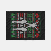 Weihnachts-Cheerleader-Geschenk Fleecedecke (Vorderseite (Horizontal))
