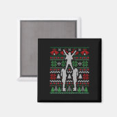 Weihnachts-Cheerleader-Geschenk Magnet (Vorderseite/Rückseite)