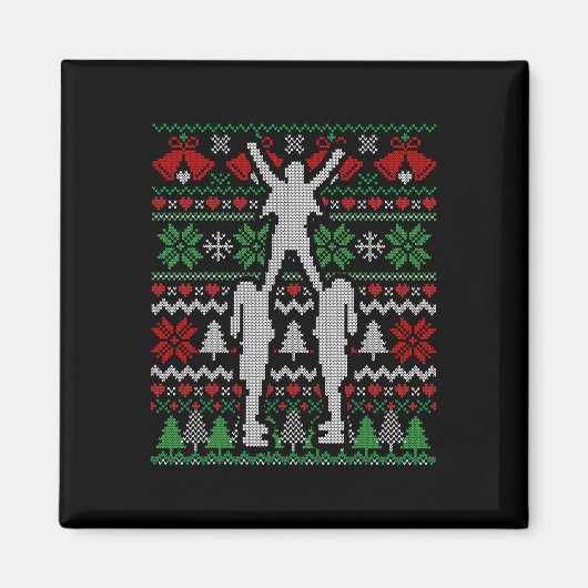 Weihnachts-Cheerleader-Geschenk Magnet (Vorne)