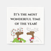 Weihnachts-Chef 2 Elch Napkins Serviette (Vorderseite)