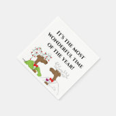 Weihnachts-Chef 2 Elch Napkins Serviette (Ecke)